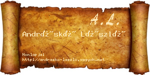 Andráskó László névjegykártya